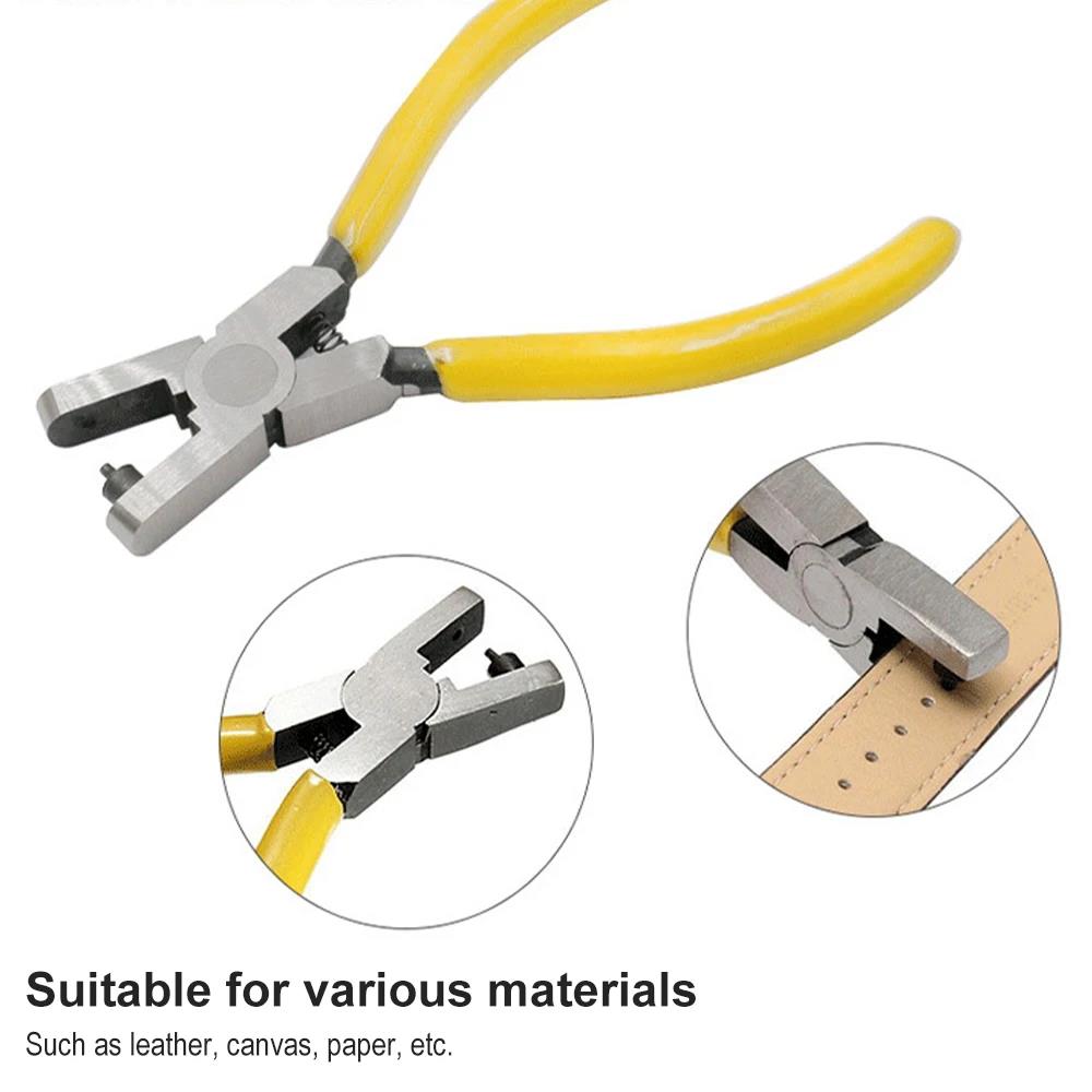 Leather Belt Hole Punch Plier Eyelet Puncher Revolve Sewing Machine Bag Setter Tool Watchband Strap Household Leathercraft 2mm