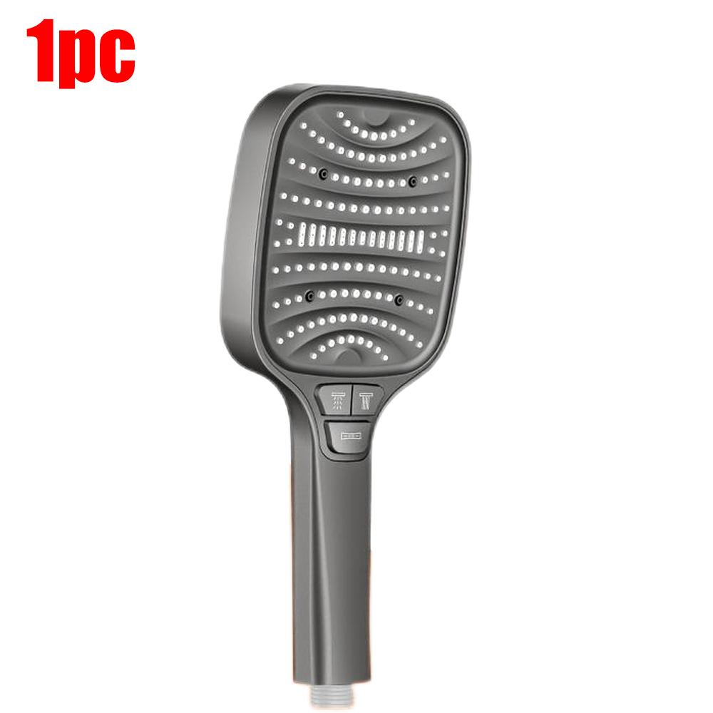 8 Modes Turbo Pressurized Shower Head 12cm Large Panel Water Saving Showerheads Explosion-proof Thickened ABS Filter Shower Head