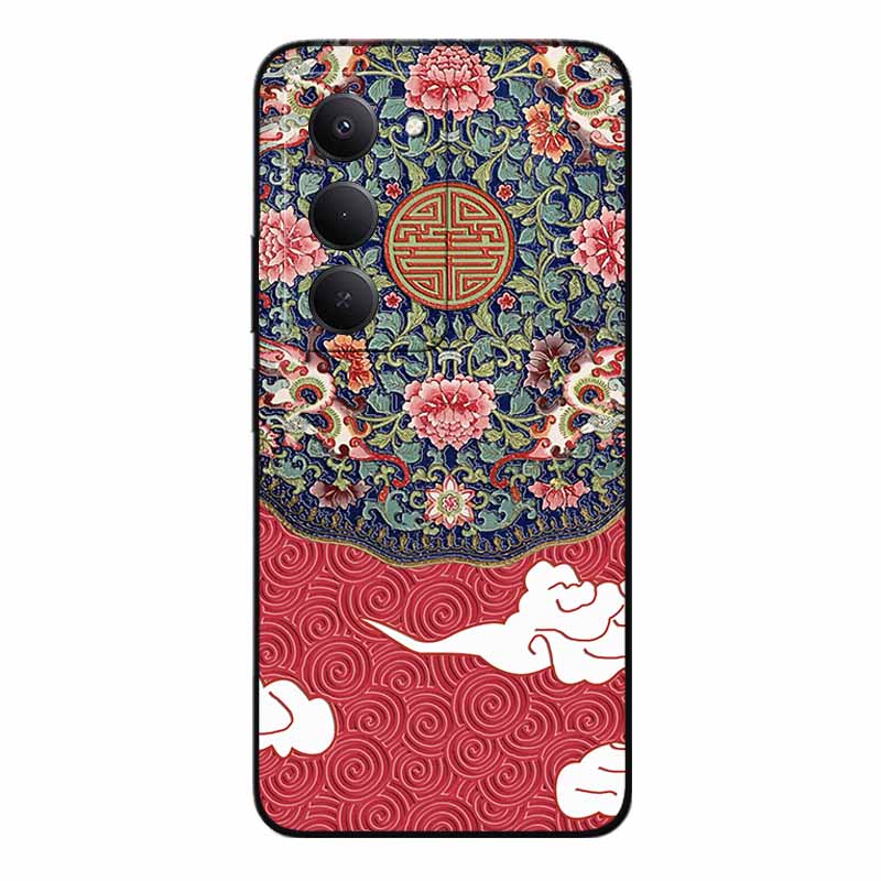 3D Чехлы с тиснением для Redmi 15 5G 4G Рельефное тиснение Мягкий силиконовый задний чехол для Xiaomi Redmi15 Цветочный рельеф Funda Redmi 15 4G 5G