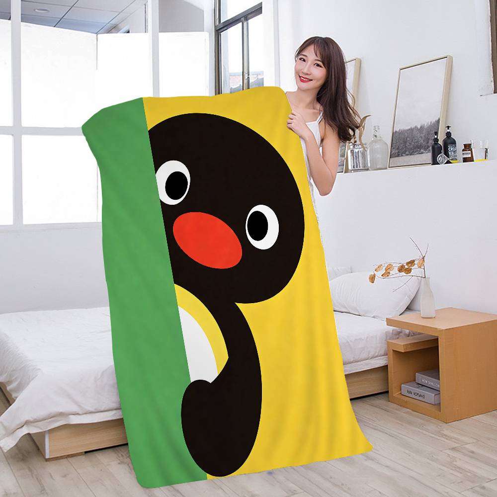 Pingu Cartoon Pingu Microfiber Printed Beach Towel Mountain Climbing Yoga Beach Swimming Running Absorbent Soft Towel