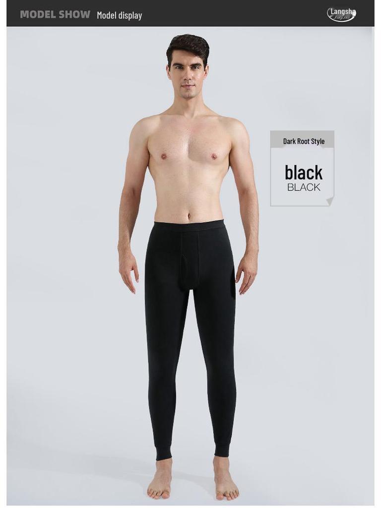 Langsha Мужские утягивающие брюки из хлопка и шерсти на осень/зиму