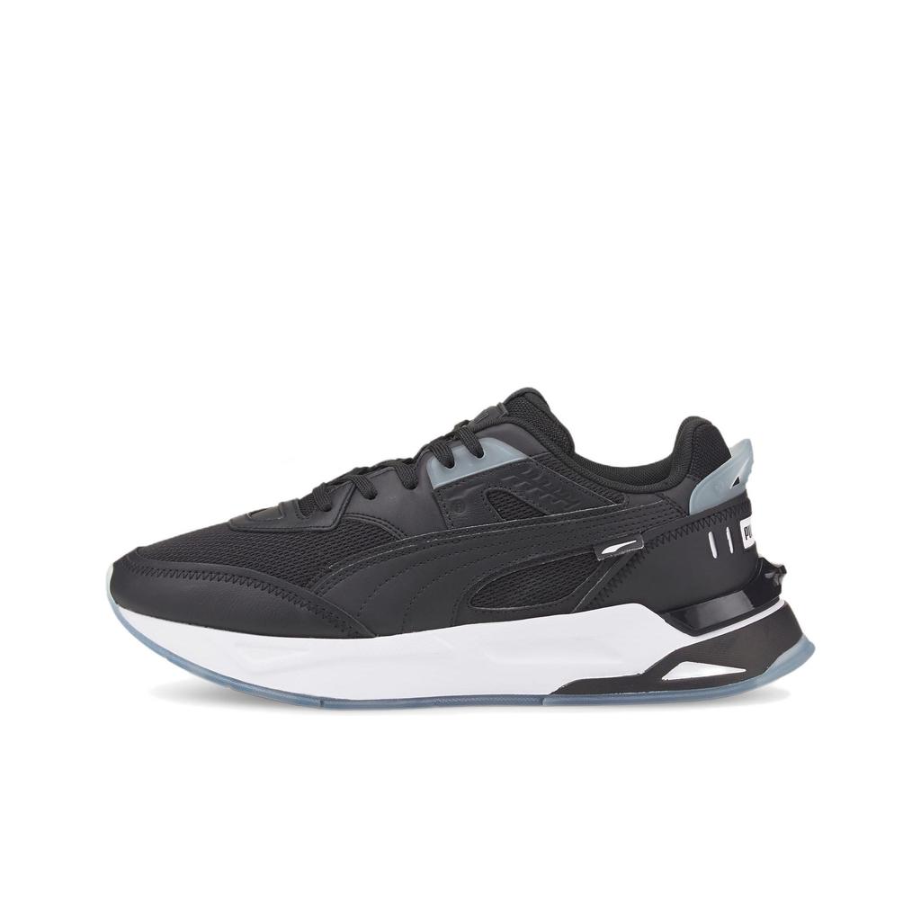 Puma Mirage Sport Контрастная ткань Кожа Повседневные Низкие кроссовки Унисекс кроссовки Черный Белый 383560-02