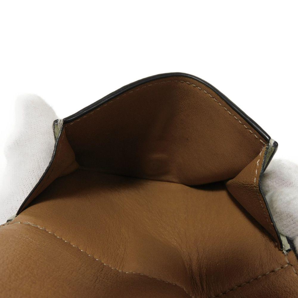 Used 12695 Trifold Wallet C660TR2X03 7942 Pastel Marble Green Ash Gray Brown Anagram Unisex from Japan AUTHENTIC