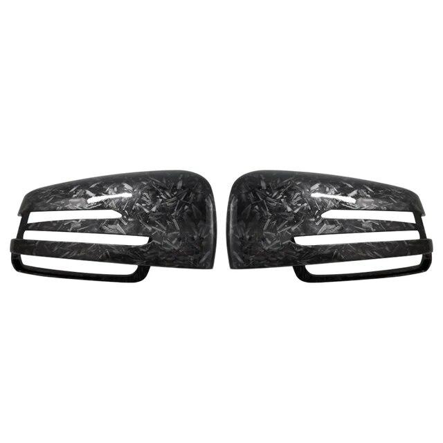 2pcs Replacement Carbon Fiber Pattern Rearview Side Mirror Cover Caps For Mercedes Benz W176 W246 W204 W212 W221 C117 X204 X156