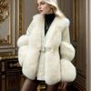 Зимняя утолщенная теплая хлопковая подбитая одежда свободная женская меховая куртка жилет пальто