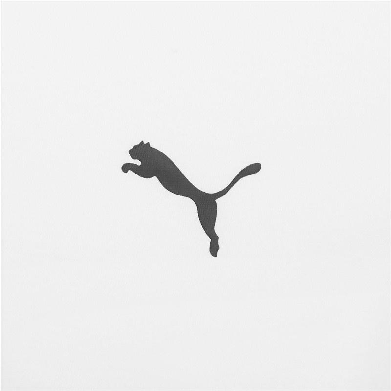 Puma Логотип Круглый вырез Спортивный Короткий рукав Белый Мужской 848723-02