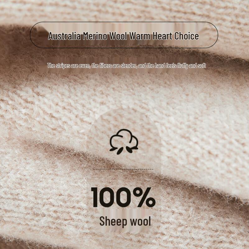 MIIOW Women's 100% Pure Wool Retro Warm Scarf & Shawl