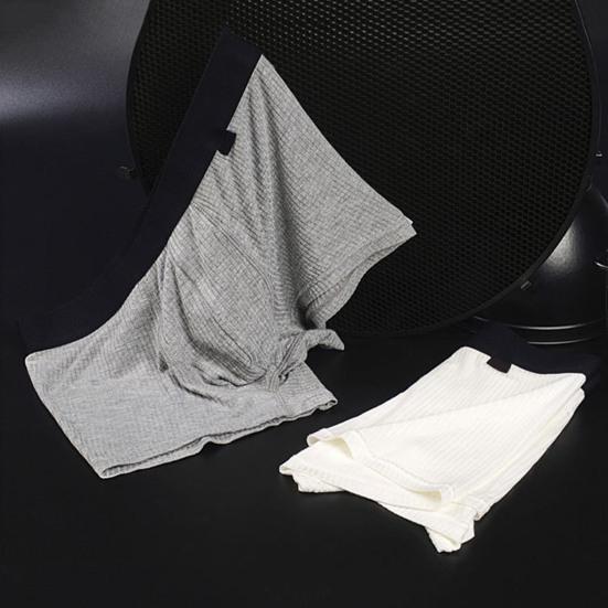 Мужские трусы-боксеры средней талии U-образные ребристые шорты трусы дышащие эластичные удобные трусы