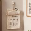 12-Month English Calendar Fabric Creative Planner Retro Cotton Cloth Calendar  Home Office