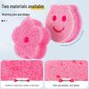 Cartoon Smiling Face Dishwashing Sponge Scrubber - Temperature-Sensitive Kitchen Cleaning Tool