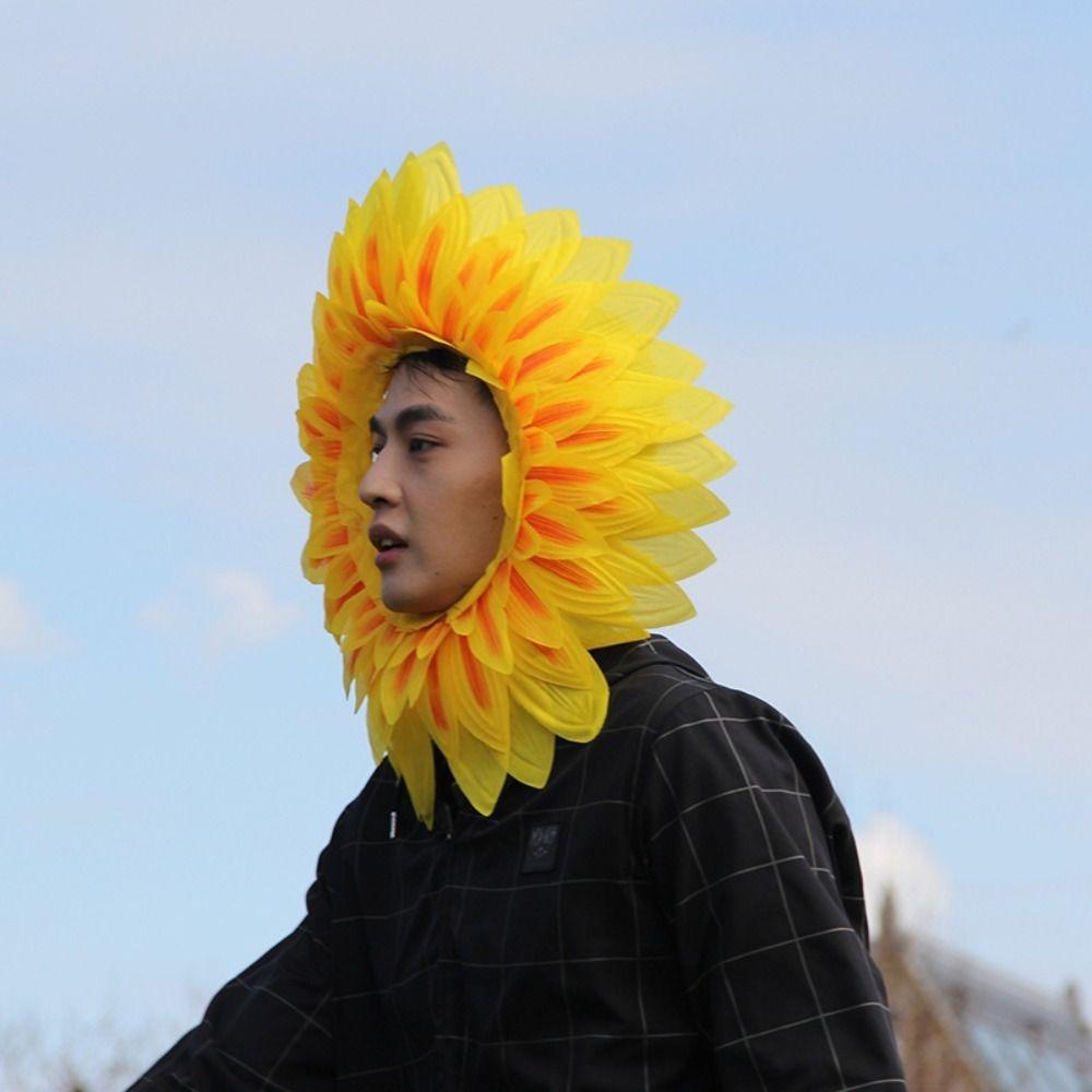 Dress Up Party Sunflower Hat Yellow Sunflower Hat Headpiece Cute Sunflower Headgear Music Festival
