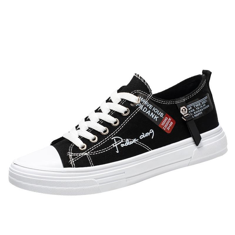 Весна 2025 года, новые мужские парусиновые туфли, модные уличные дышащие туфли для скейтбординга, мужская тканевая обувь, спортивная корейская версия, повседневная обувь