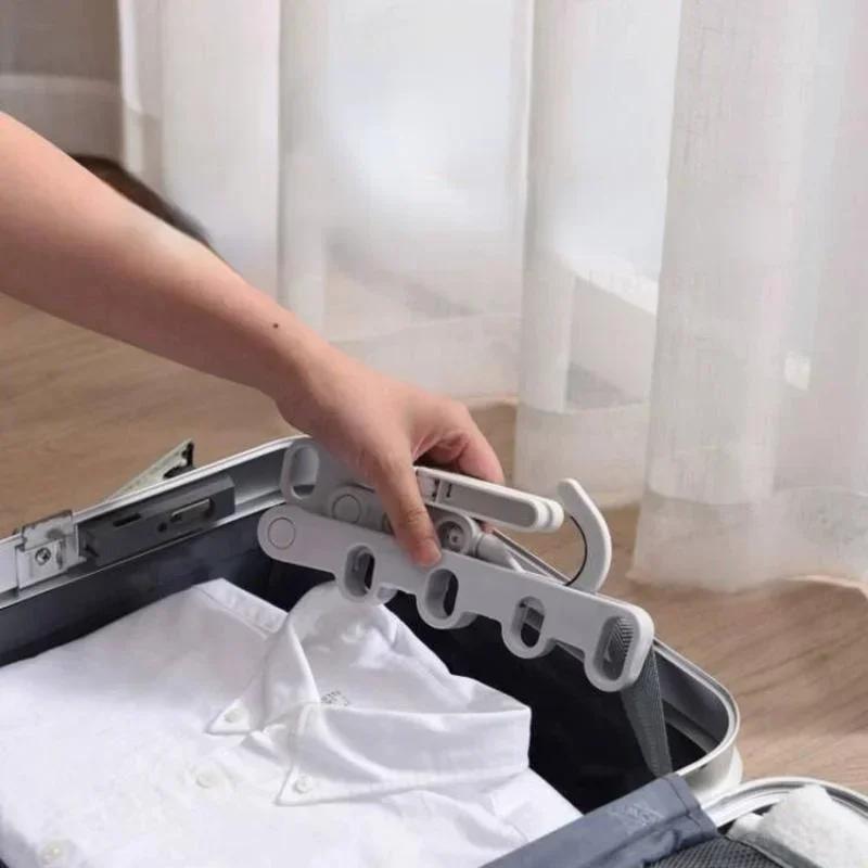 Складная вешалка для одежды для помещений, многофункциональная, настенная, дорожная, пластиковая, портативная, бытовая, с пятью отверстиями