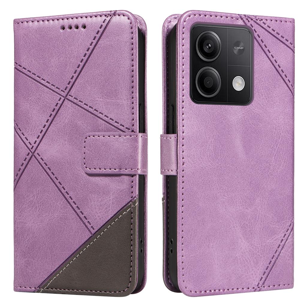 Для Xiaomi Redmi Note 13 5G Чехол Геометрическая линия Кожаный кошелек Чехол для телефона