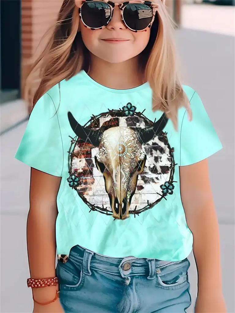 Повседневные модные 3D-принты, забавные футболки для девочек, летние топы с короткими рукавами, повседневные футболки, одежда для девочек