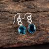 Apatite Gemstone 925 Sterling Silver Handcrafted Jewelry Women Earrings 1.60" EE-12-12