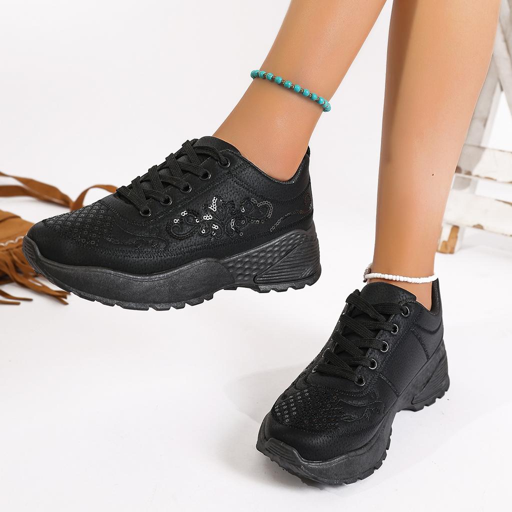 Fashionable New Comfortable Mesh Casual Women'S Shoes Spring And Autumn Round Toe Elegant Breathable Lace Up Sports Shoes