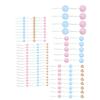 120PCS Ball Cake Topper Sticks Blue Roseate Gold 1.5cm 2cm 2.5cm 3cm 4cm Foam Balls Cake Decorations for Birthday Cake