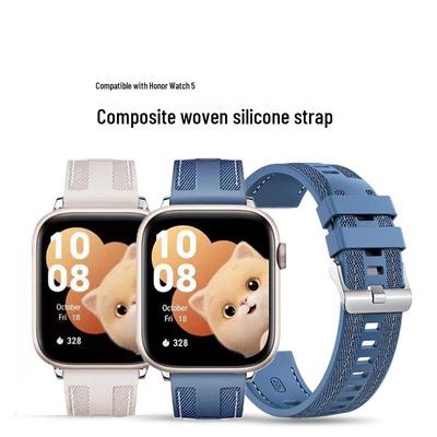 Honor Watch 5 ремешок из композитного плетеного нейлона и силикона