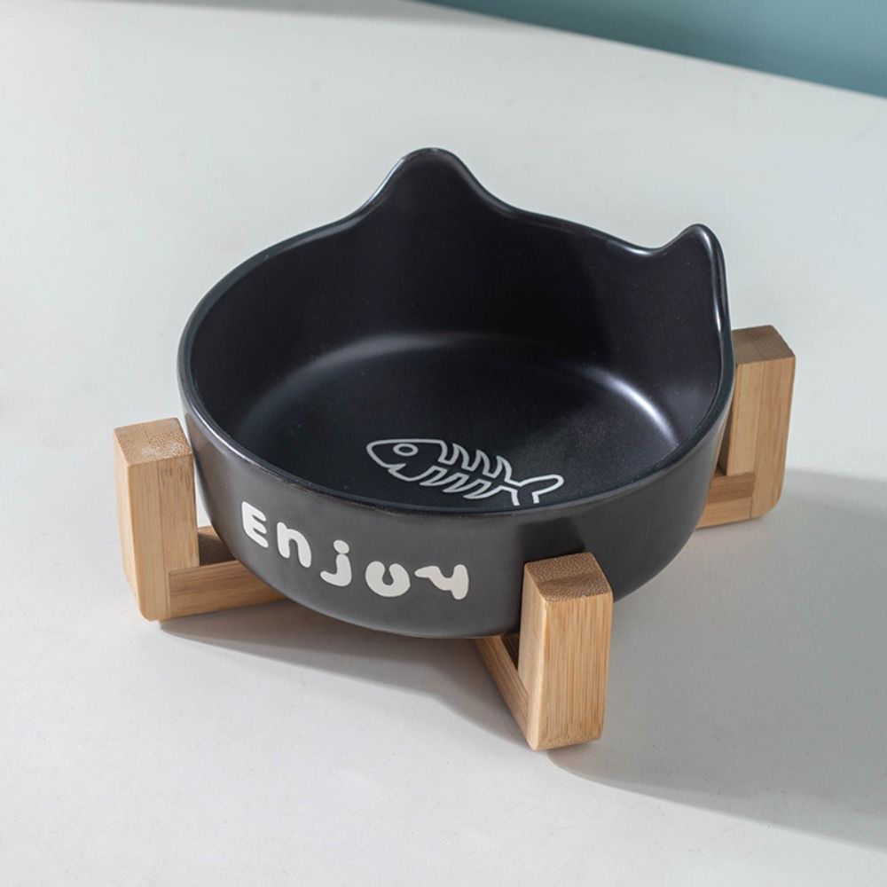 Керамическая миска для кошек на высокой ножке, предотвращающая опрокидывание, миска для кормления собак, контейнер для воды