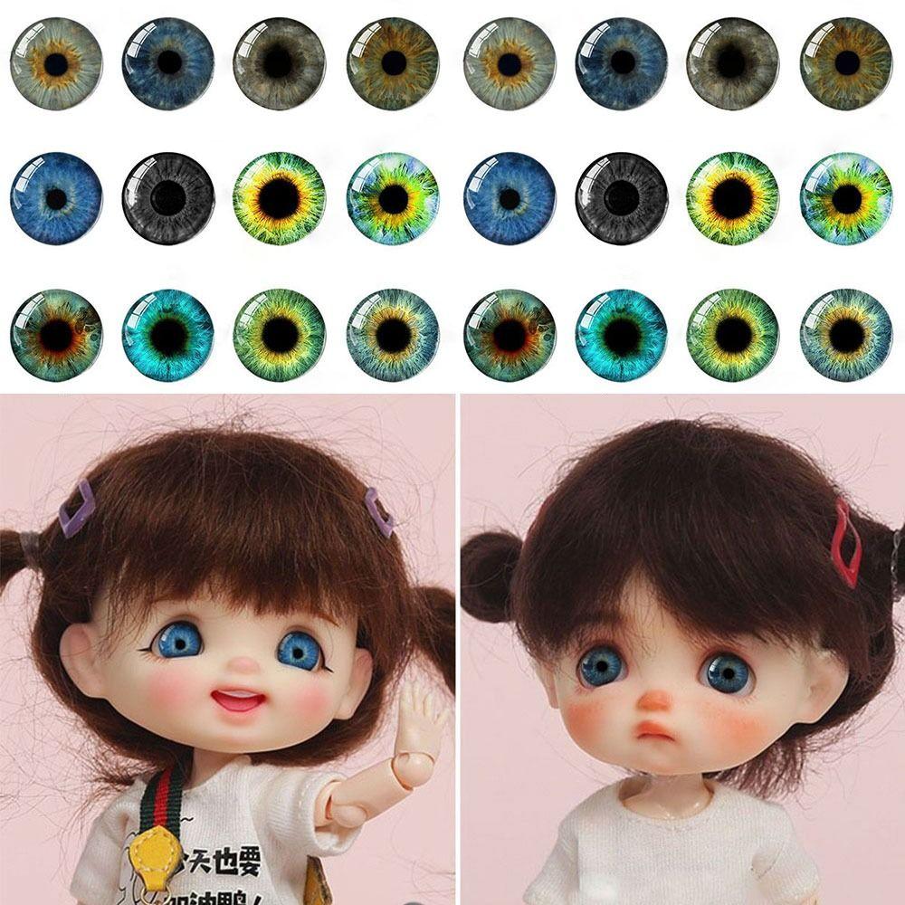 20pcs/10pairs Plastic Puppet Crystal Eyes 6mm-20mm Glitter Crystal Eyes DIY Doll Accessories
