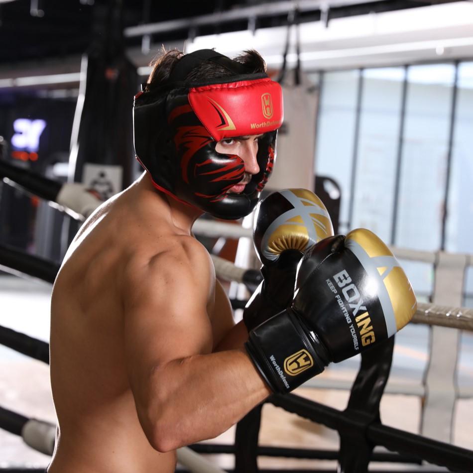 Головной убор, шлем для кикбоксинга, мужской и женский шлем из искусственной кожи, каратэ, муай тай, бокс, свободный бой, тренировочное оборудование для ММА