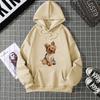 Spring Summer Women's Hoodie 3D Kawaii Dog Printed Fashion Casual Long Sleeve Round Neck Top Loose Large Size Clothing