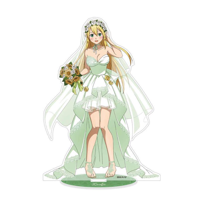 Sword Art Online Японское Аниме Периферия Версия Свадебного Платья Акриловый Стенд Коллекционный Настольный Орнамент Креативный Подарок Игрушка для Девочки