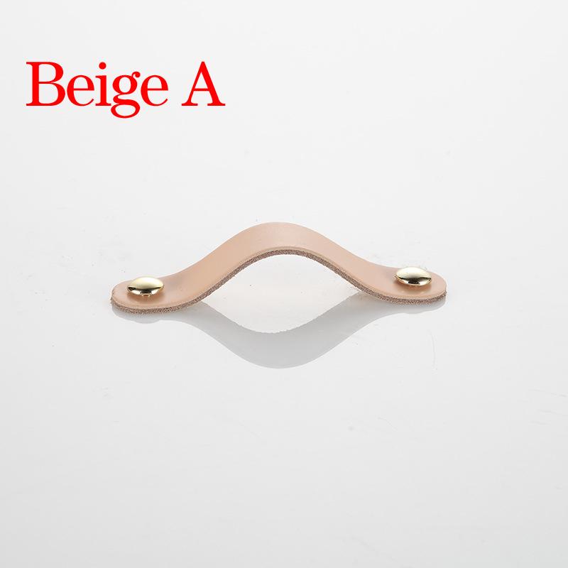 Leather Door Handle Cabinet Drawer Knobs Cupboard PU Leather Pulls Furniture Handles With Screws Furniture Hardware Accessories