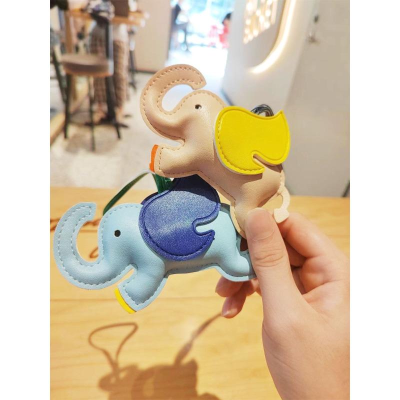 Новая подвеска ручной работы из кожи Dumbo Bag, креативный брелок в виде животного, милый кулон в виде слона