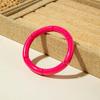 Cross Border Fashion and Cute Dopamine Style Round Tube Acrylic Bracelet for Women Jewelry Seaside Tourism Macaron Color Bracelet Matching
