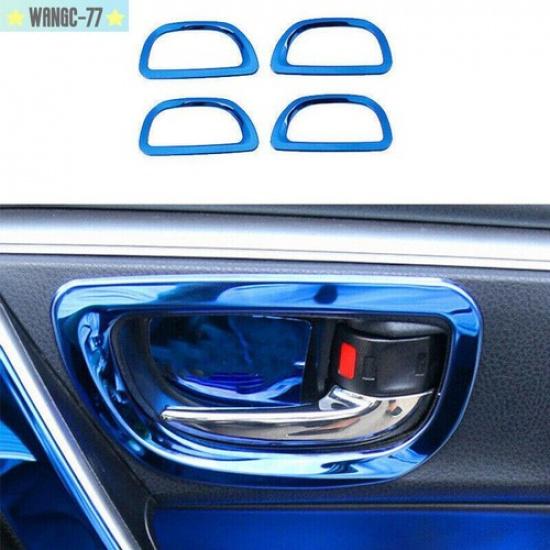 Blue Interior Door Bowl Cover Trim Decor Fit For Toyota Corolla 2014-2018 New