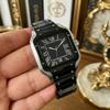Новые Классические Винтажные Квадратные Мужские Кварцевые Часы Роскошные Женские Часы с Римскими Цифрами Нержавеющая Сталь Японский Механизм