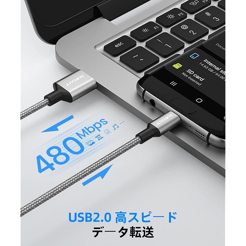 [3 Bottles 15cm]SUNGUY Micro USB Cable Short 0.15M 3 Piece Set 2.4A Fast Charging Usb2.0 Data Transfer High Durability Nylon Knitting Galaxy S7/S6/S4,