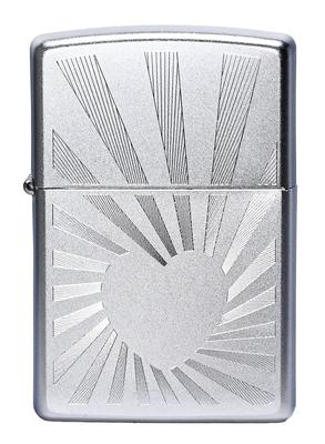 Зажигалка ZIPPO с рисунком в виде луча, серебристая 46480 [предмет]