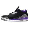 3 Retro Black Court Purple