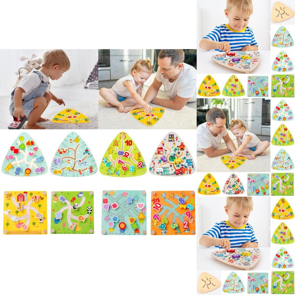 Interactive Wooden Maze Game For Kids Enhances Concentration And Cognitive Skills Ages 1-3