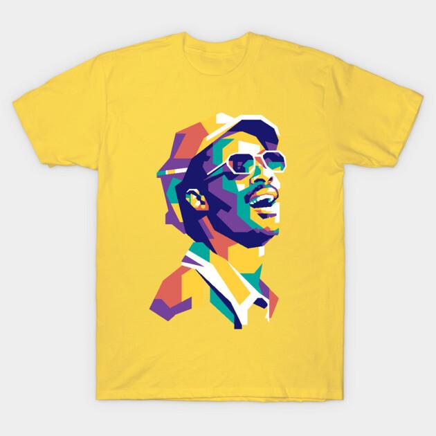 Asian Size Cotton Unisex Tshirt Print T-shirt Stevie Wonder Wpap Limit Color T-shirt No-Cut Print Regular Fit