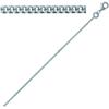 [Q9108] - Silver 'Maille Curb' Silver Chain (rhodium-plated) - 45 Cm 1. 2 Mm