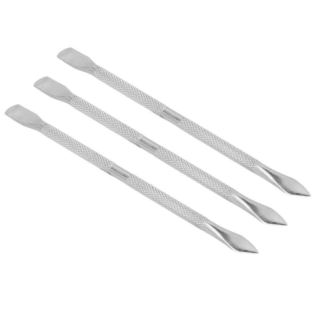 3 шт. Пушер для кутикулы из нержавеющей стали, набор для удаления кутикулы, инструмент для маникюра