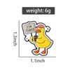Cool Duck Enamel Pins Custom I'm Tired Anime Duckling Brooches Lapel Badges Clothes Animal Jewelry Gift for Friends