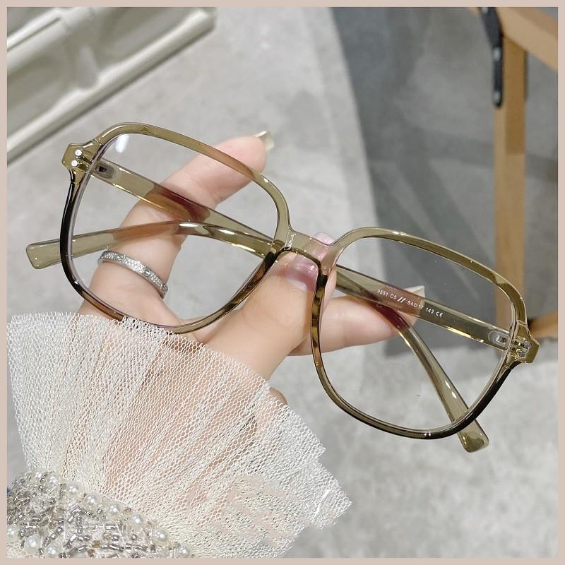 Big Square Ladies Finished Myopia Glasses Men Women Luxury Design Oversized Eywear Blue Light Blocking Eyeglasses For Ladies