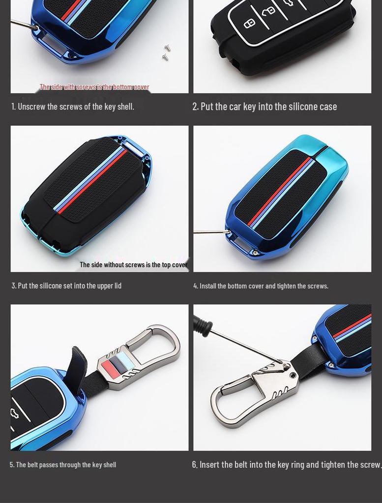 Buick Encore-S Key Case: Fashionable Car Key Bag with Buckle and Remote Shell Design