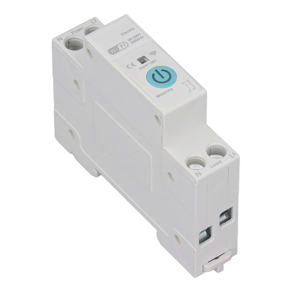 WiFi Smart Circuit Breaker with Metering Wireless Remote Control Switch Breaker for Home Use DIN
