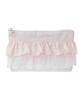 De Pouches and Drawstring Bags Front Frill Pouch for Pink [Maison Fleur] Women,
