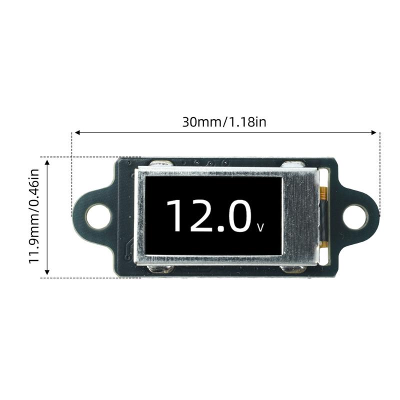 Panel Mount Voltmeter with Screen for Battery Review, Small Reader for Power Supply Service and DIY Electronics Tasks