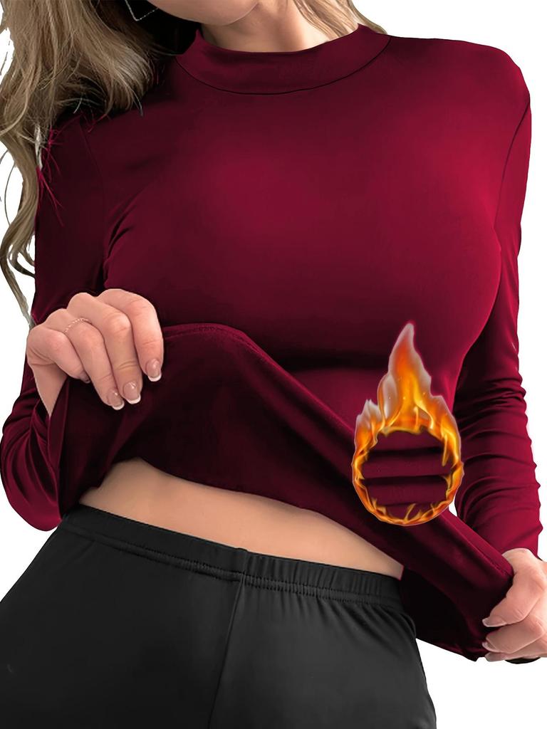 Женский бархатный базовый слой для трансграничной торговли: Удобный теплый топ с длинным рукавом для осени/зимы