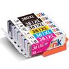 Canon Compatible Ink Cartridges Set for Individually with Remaining by Starink BCI-381XL, BCI-380XL, 6-Color (PGBK/BK/GY/C/M/Y) 381, 380, TS8130,