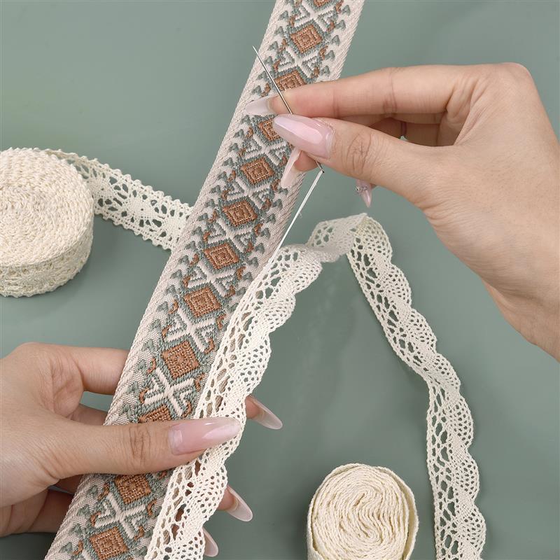 5 ярдов хлопчатобумажного кружева с волнистым плетением из хлопчатобумажной нити, ручной работы, DIY, материалы для одежды, штор, кружево, атласная лента