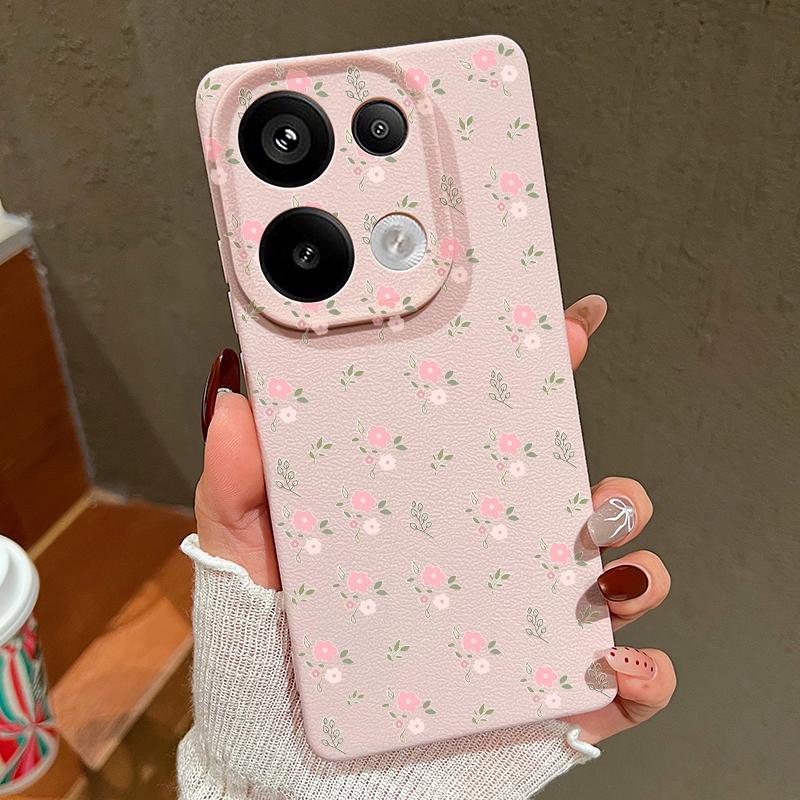 Мягкий силиконовый чехол с рисунком розы для Xiaomi 13t Poco X6 M6 Pro Redmi Note 14 13 12 11 10 Pro, ударопрочный, кожаный, текстура, однотонный, тонкий чехол